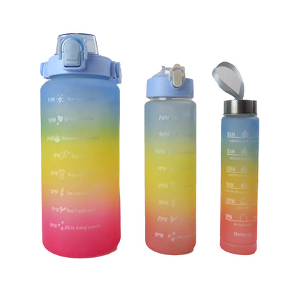 MOTIVATIONAL FITNESS SPORTS WATER BOTTLE 3 SETS 3630-8 (12)