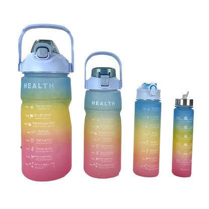 MOTIVATIONAL FITNESS SPORTS WATER BOTTLE 4 SETS 3630-9 (12PC)