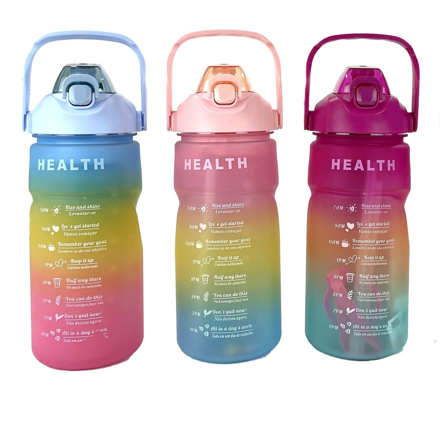 MOTIVATIONAL FITNESS SPORTS WATER BOTTLE 4 SETS 3630-9 (12PC)