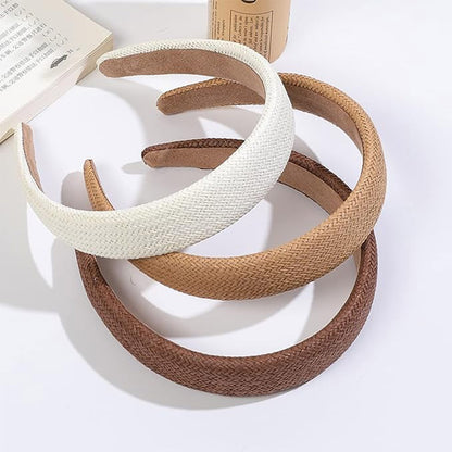 BOHO STRAW WOVEN HEADBAND HB1207-15 (12PC)