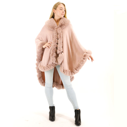 SOLID COLOR FUR SHAWL SW3719-1 (3PC)