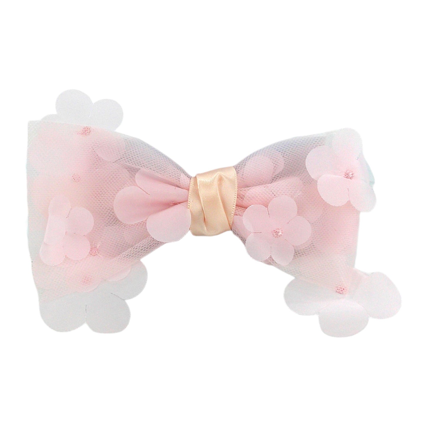 FLOWER MESH BOW CLIP HRB4846-6 (10PC)