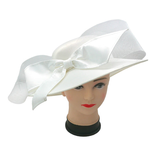 WOMEN'S KENTUCKY CHURCH DERBY SATIN HAT FF921 (4PC)