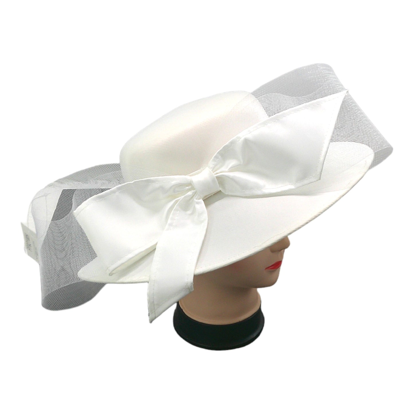 WOMEN'S KENTUCKY CHURCH DERBY SATIN HAT FF921 (4PC)