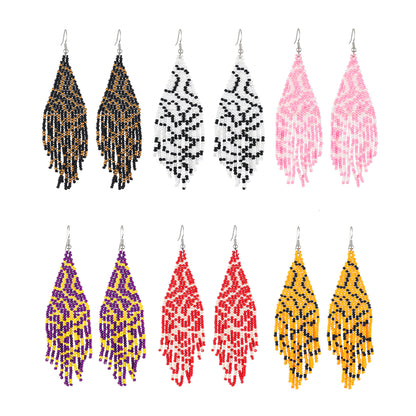 FRINGE BEAD EARRING 2829-33 (12PC)