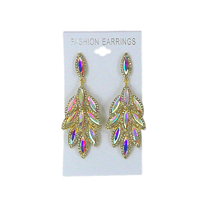 MARQUISE CRYSTAL DROP BRIDAL EARRING 4312-12 (12PC)