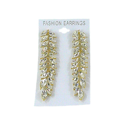 MARQUISE CRYSTAL DROP BRIDAL EARRING 4312-13 (12PC)