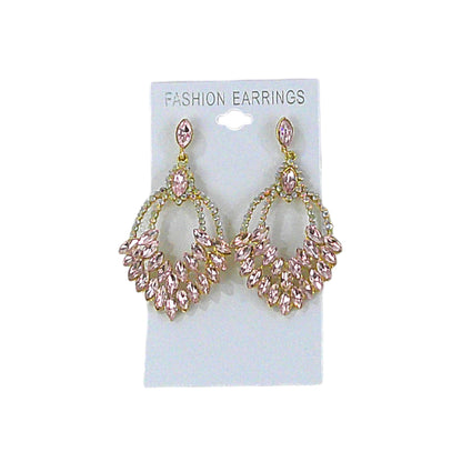 CRYSTAL CHANDELIER DROP BRIDAL EARRING 4312-14 (12PC)