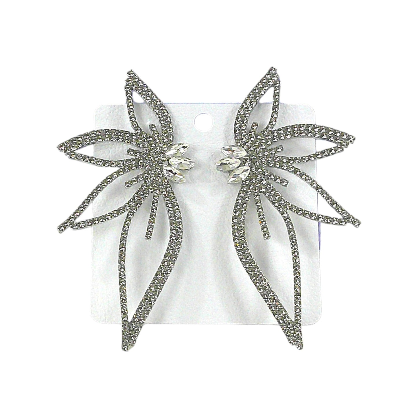 RHINESTONE WING BRIDAL EARRING ER4312-8 (12PC)