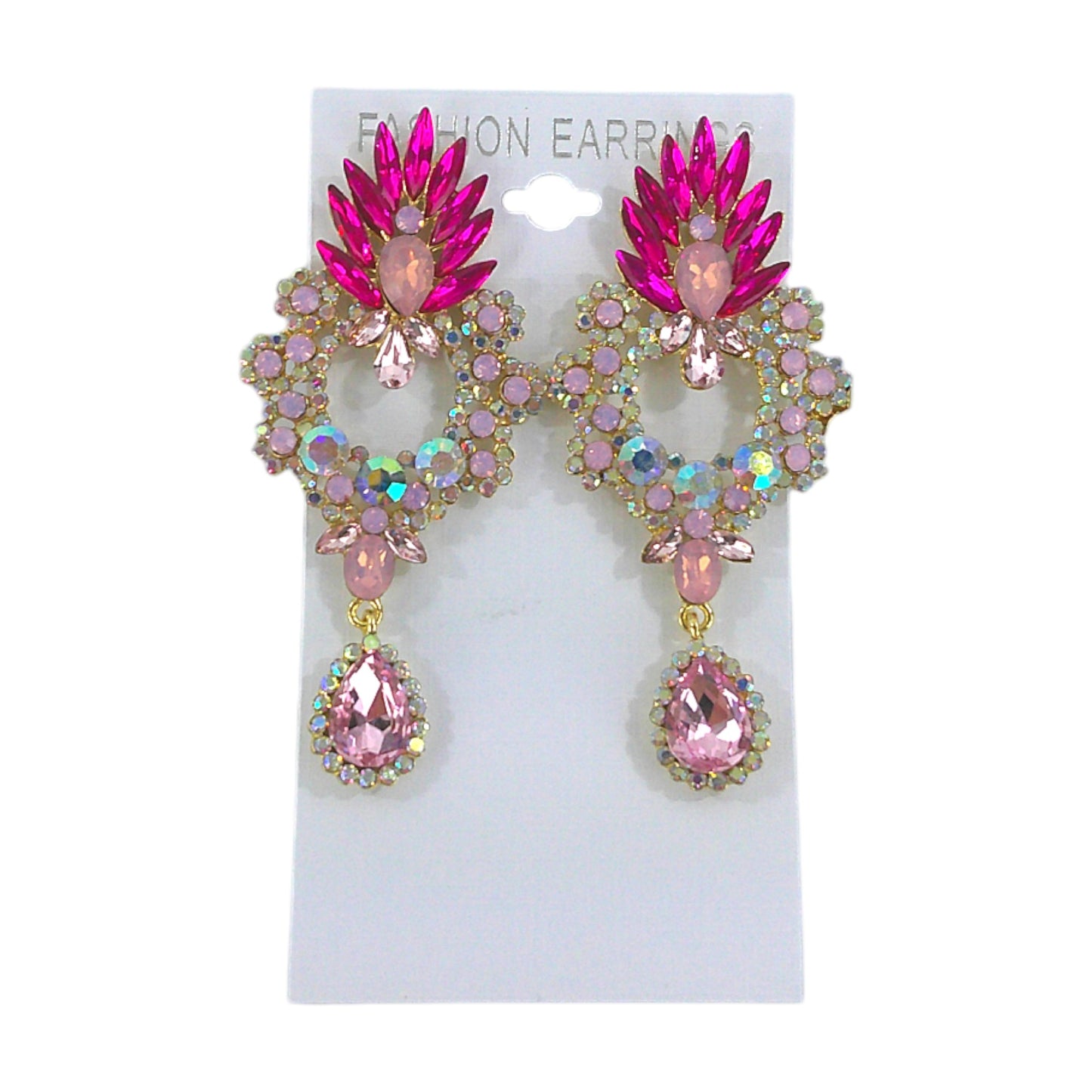 PEAR CRYSTAL DROP BRIDAL EARRING 4312-18 (12PC)