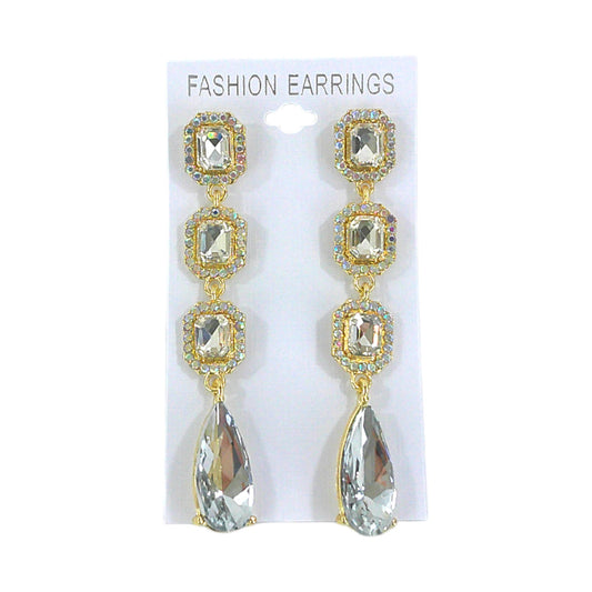 PEAR CRYSTAL DROP BRIDAL EARRING 4312-19 (12PC)