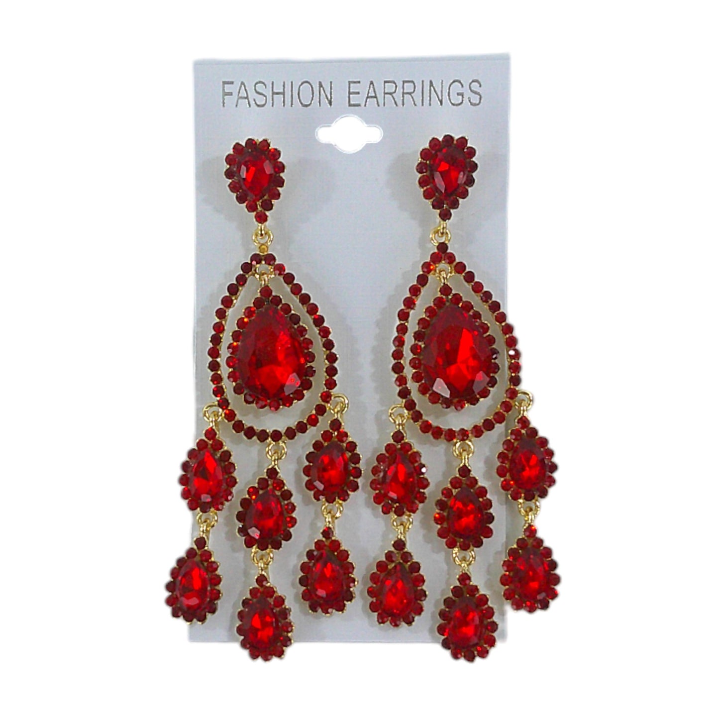 CRYSTAL CHANDELIER DROP BRIDAL EARRING 4312-36 (12PC)