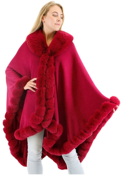 SOLID COLOR FUR SHAWL SW3719-1 (3PC)