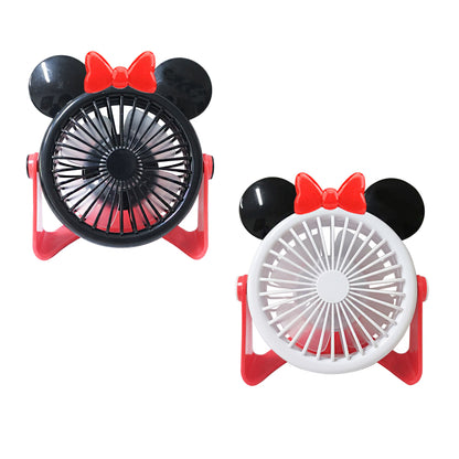 CUTE MOUSE EAR RIBBON STAND MINI FAN 3212-16 (2PC)