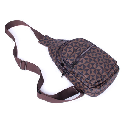 PU MONOGRAM PATTERN CROSSBODY SLING BAG 1876 (6pc)