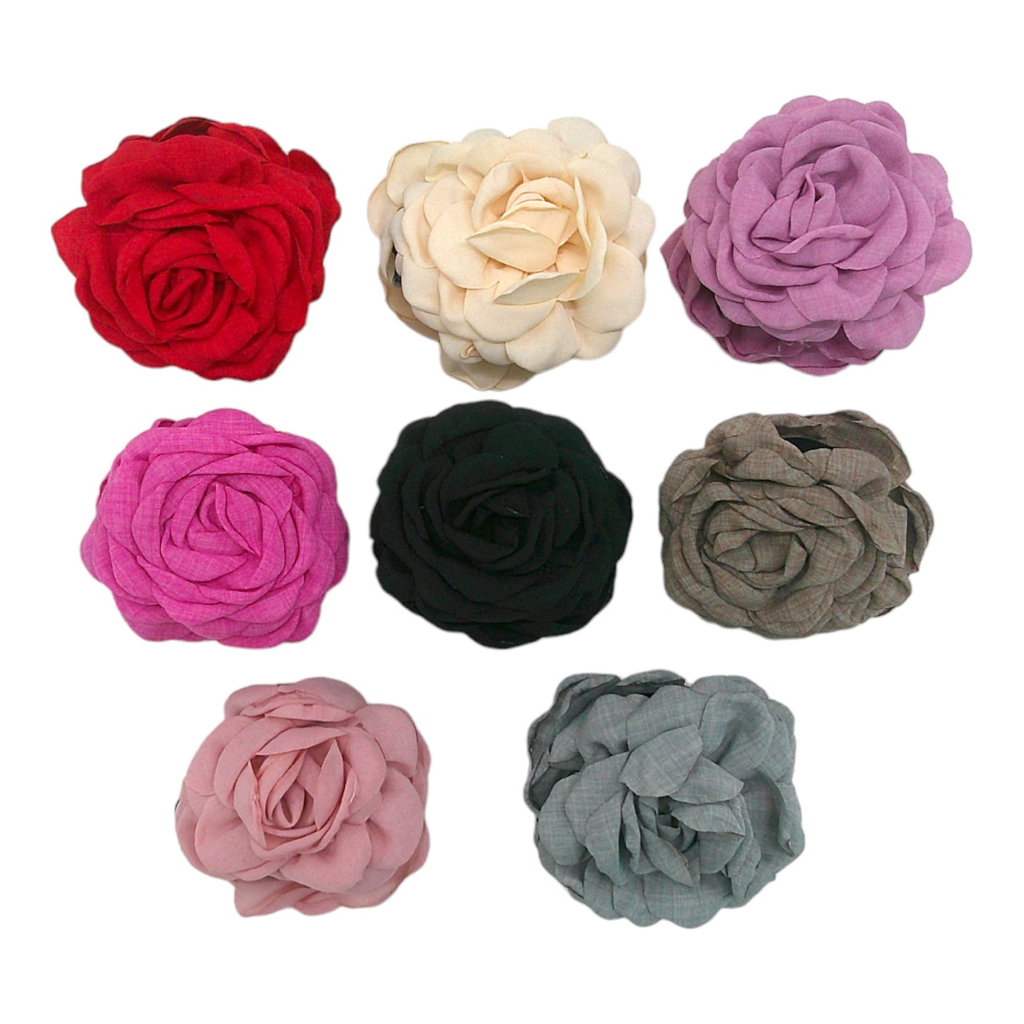 ROSE FLOWER HAIR CLIP 4318-1 (6PC)