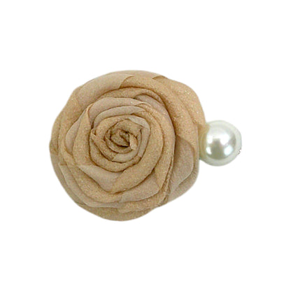 MINI PEARL ROSE FLOWER HAIR CLIP 4318-4 (6PC)