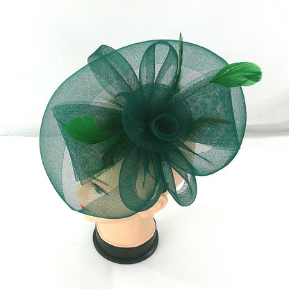 KENTUCKY DERBY & TEA PARTY FLOWER FEATHER HAT FF805 (6PC)