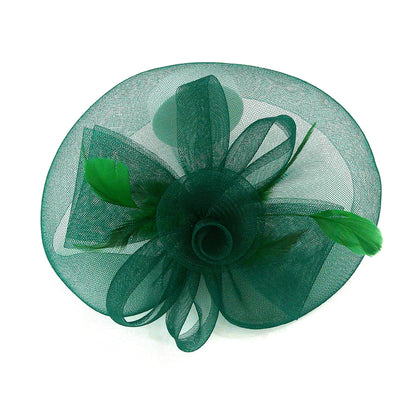 KENTUCKY DERBY & TEA PARTY FLOWER FEATHER HAT FF805 (6PC)