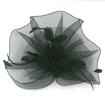 KENTUCKY DERBY & TEA PARTY FLOWER FEATHER HAT FF912 (4PC)