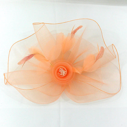 KENTUCKY DERBY & TEA PARTY FLOWER FEATHER HAT FF912 (4PC)