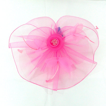 KENTUCKY DERBY & TEA PARTY FLOWER FEATHER HAT FF912 (4PC)