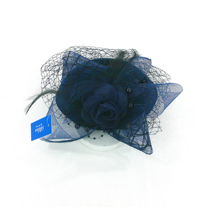 KENTUCKY DERBY & TEA PARTY FLOWER FEATHER HAT FF917 (6PC)