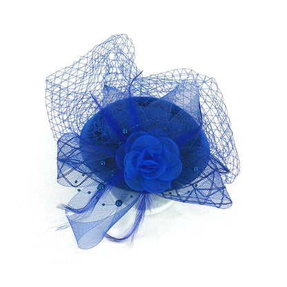 KENTUCKY DERBY & TEA PARTY FLOWER FEATHER HAT FF917 (6PC)