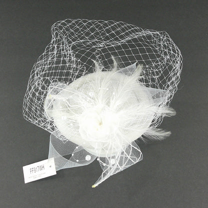 KENTUCKY DERBY & TEA PARTY FLOWER FEATHER HAT FF917 (6PC)