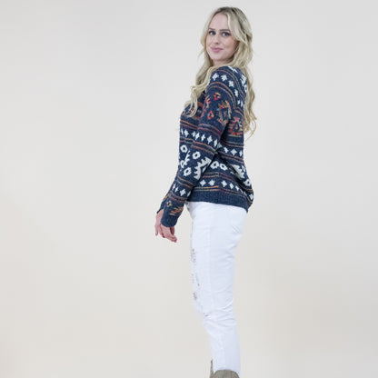 AZTEC PRINT SWEATER FP64046 (6PC)