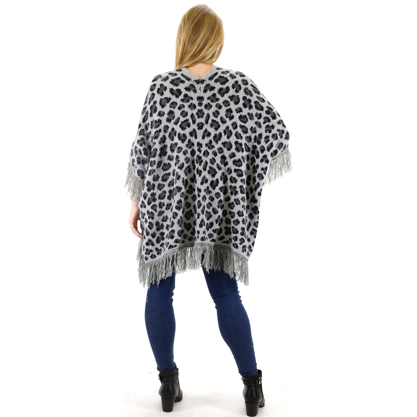 LEOPARD PATTERN FRINGED SHAWL SH524-1(3PC)