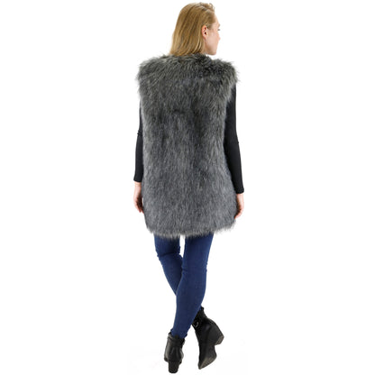 FAUX FUR VEST P3736(4PC)