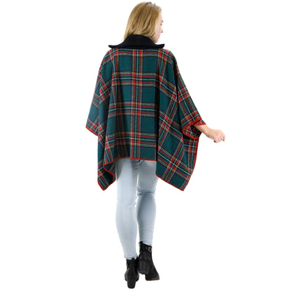 FLANNEL ZIPPER PONCHO TAPN622 (6PC)