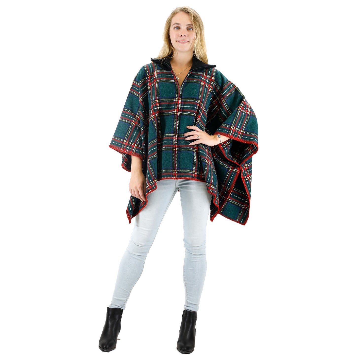 FLANNEL ZIPPER PONCHO TAPN622 (6PC)