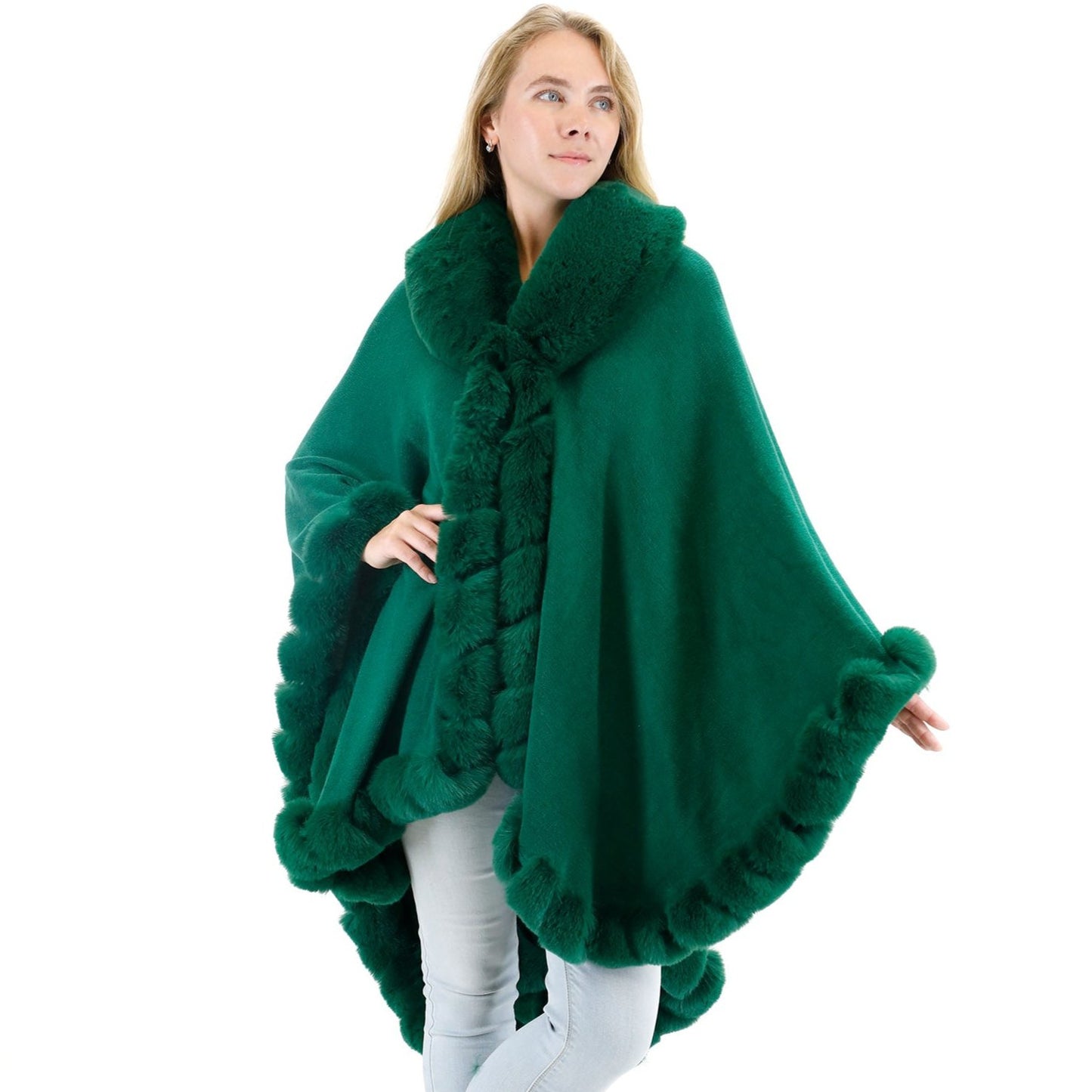 SOLID COLOR FUR SHAWL SW3719-1 (3PC)