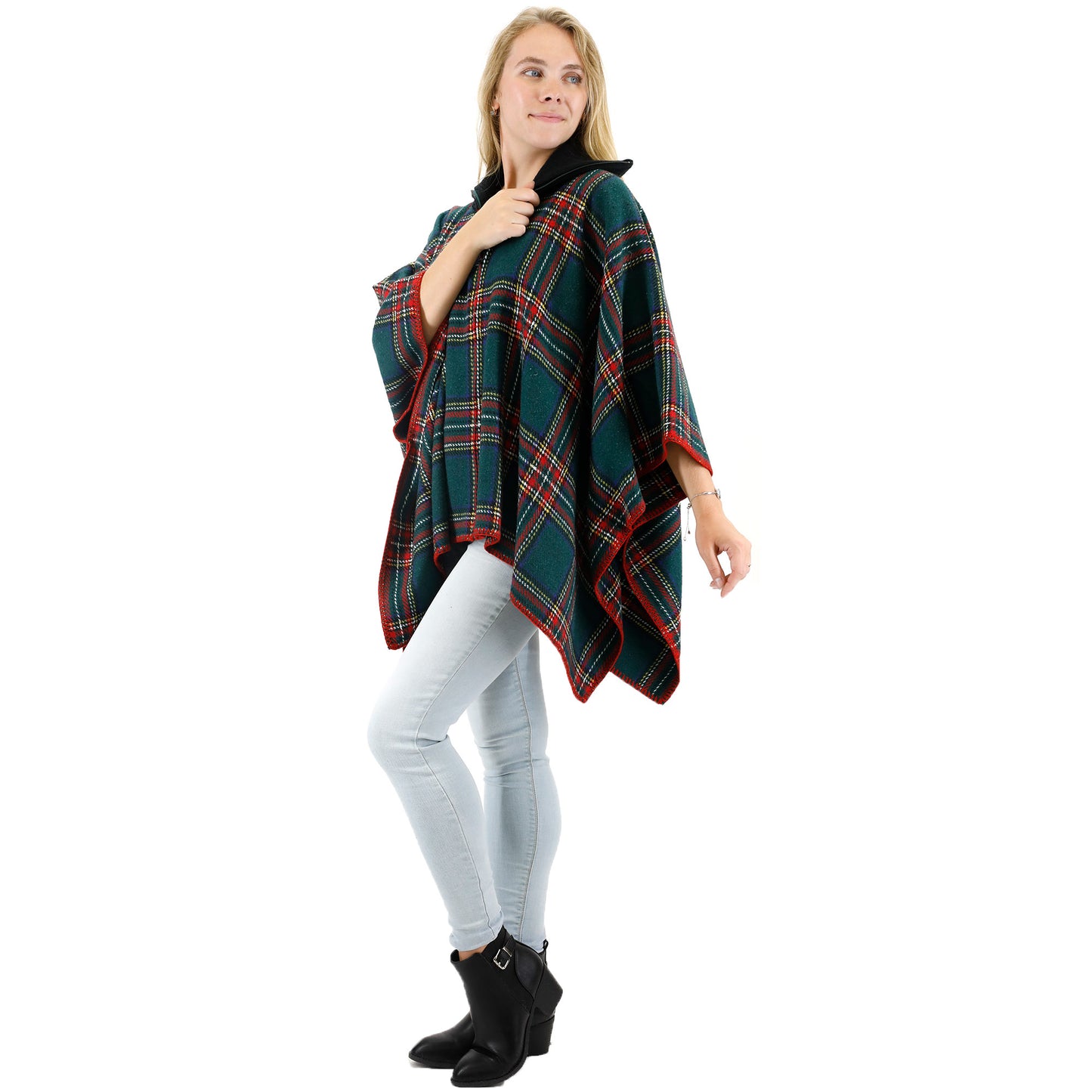 FLANNEL ZIPPER PONCHO TAPN622 (6PC)