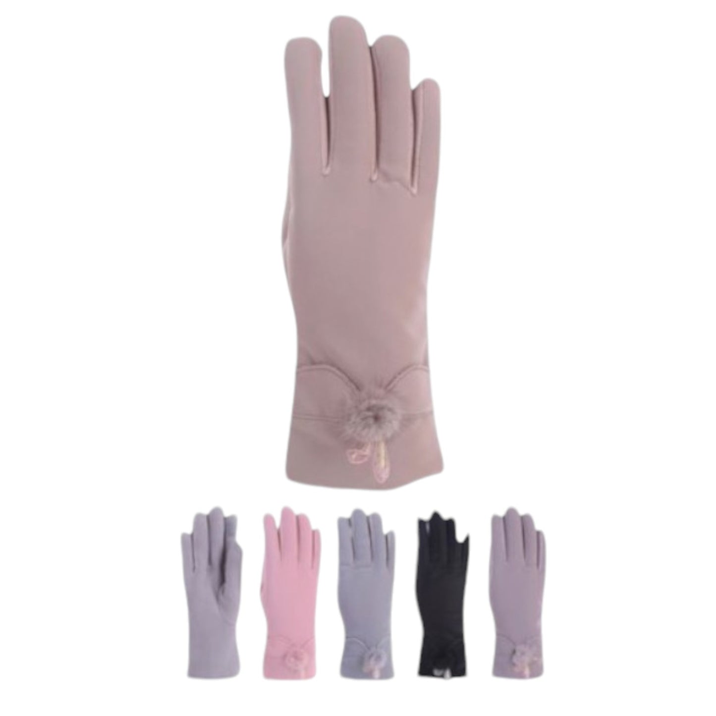 WOMEN'S WINTER TOUCH SCREEN GLOVES GL192(12PAIR)