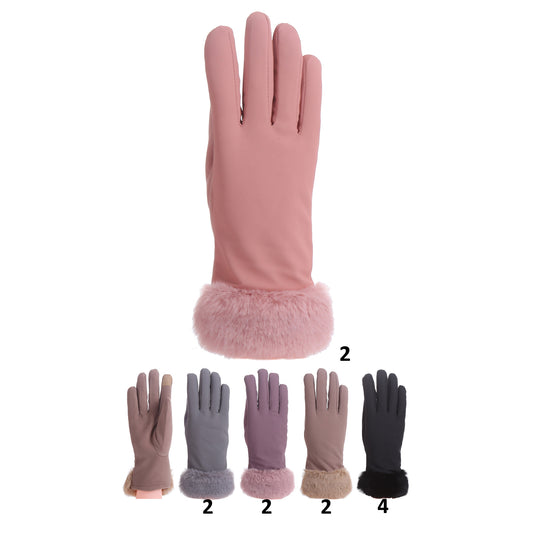 WOMEN'S FUR GLOVES GL193(12PAIR)