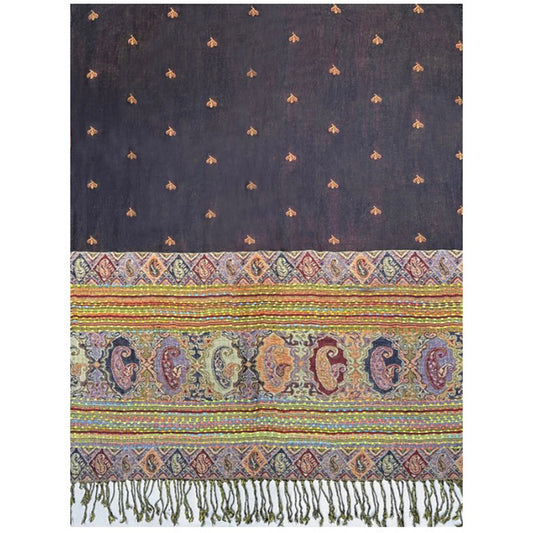 METALLIC PASHMINA PAISLEY PATTERN GM H (12PC)