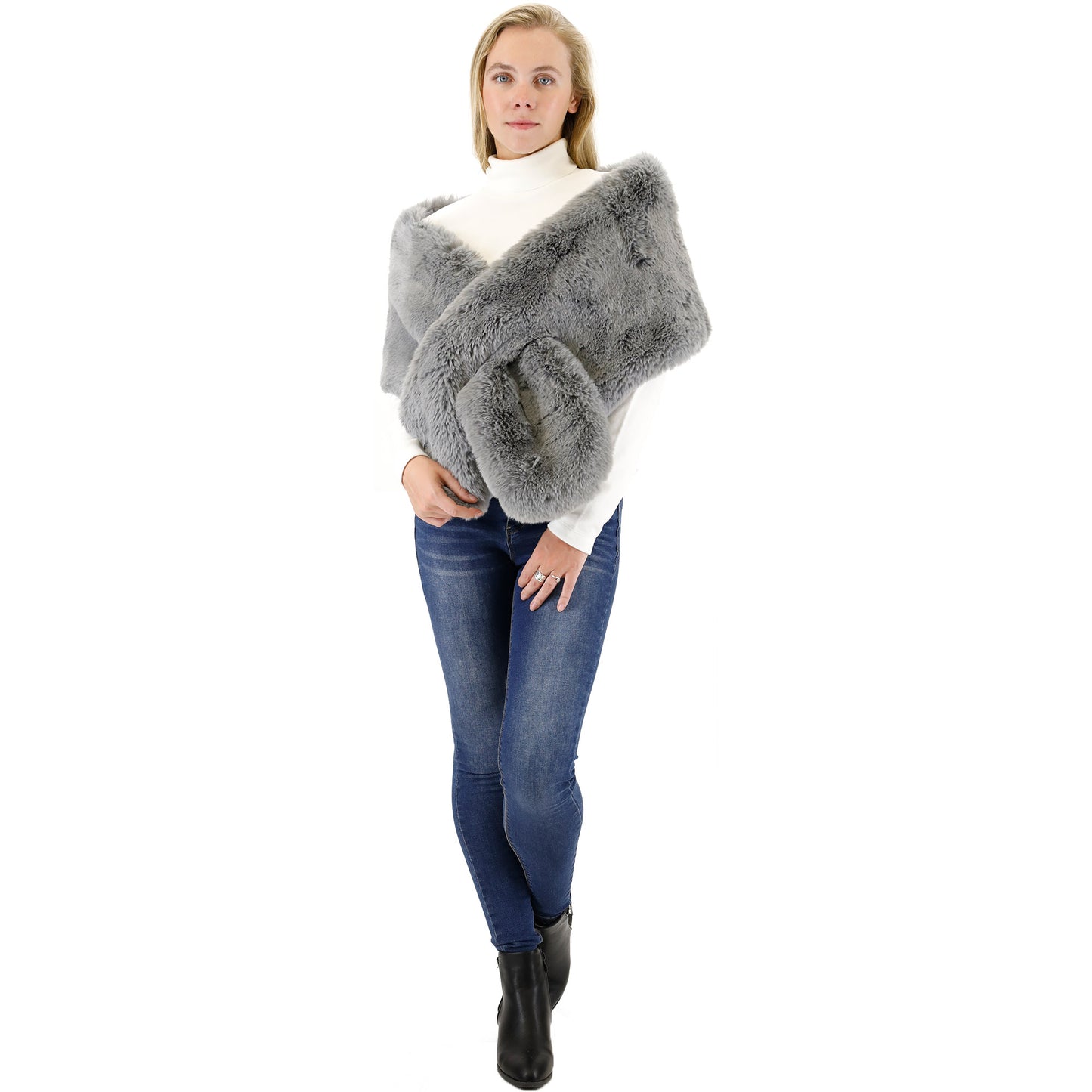 MINK FUR SHAWL P3735 (3PC)