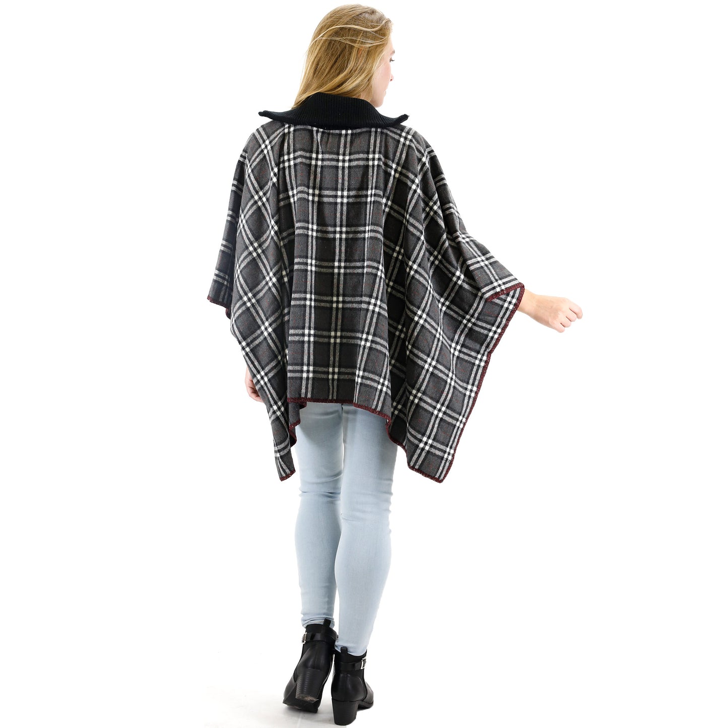 FLANNEL ZIPPER PONCHO TAPN622 (6PC)