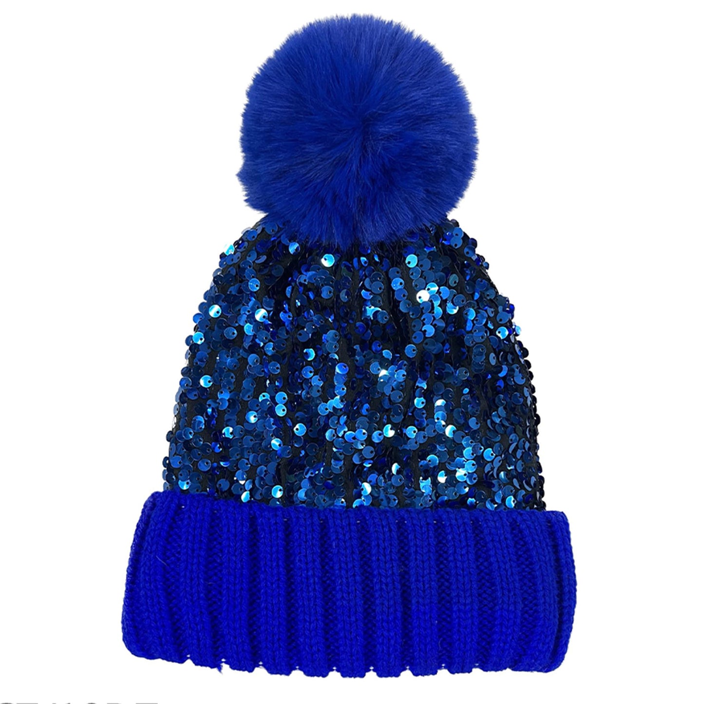 POM POM SEQUIN BEANIE MIX HA3719-1 (12PC)