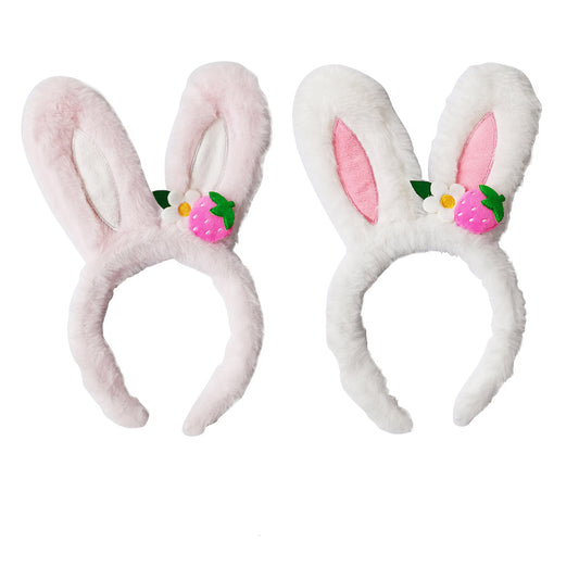 CUTE BUNNY EAR STRAWBERRY HEADBAND HB3228-7 (12PC)