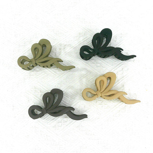 5.5 INCHES JUMBO MATTE BOW CLAW CLIP 4301-7 (12PC)