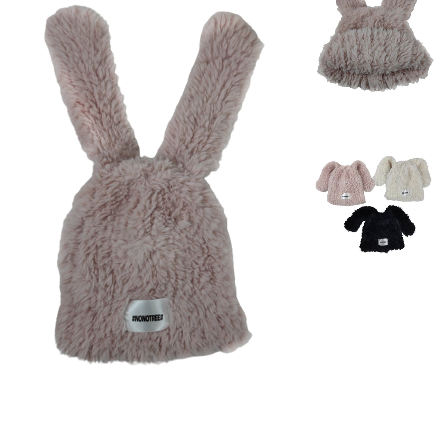 WOMEN'S CUTE RABBIT EAR FLUFFY BEANIE HT3104-8 (3PC)