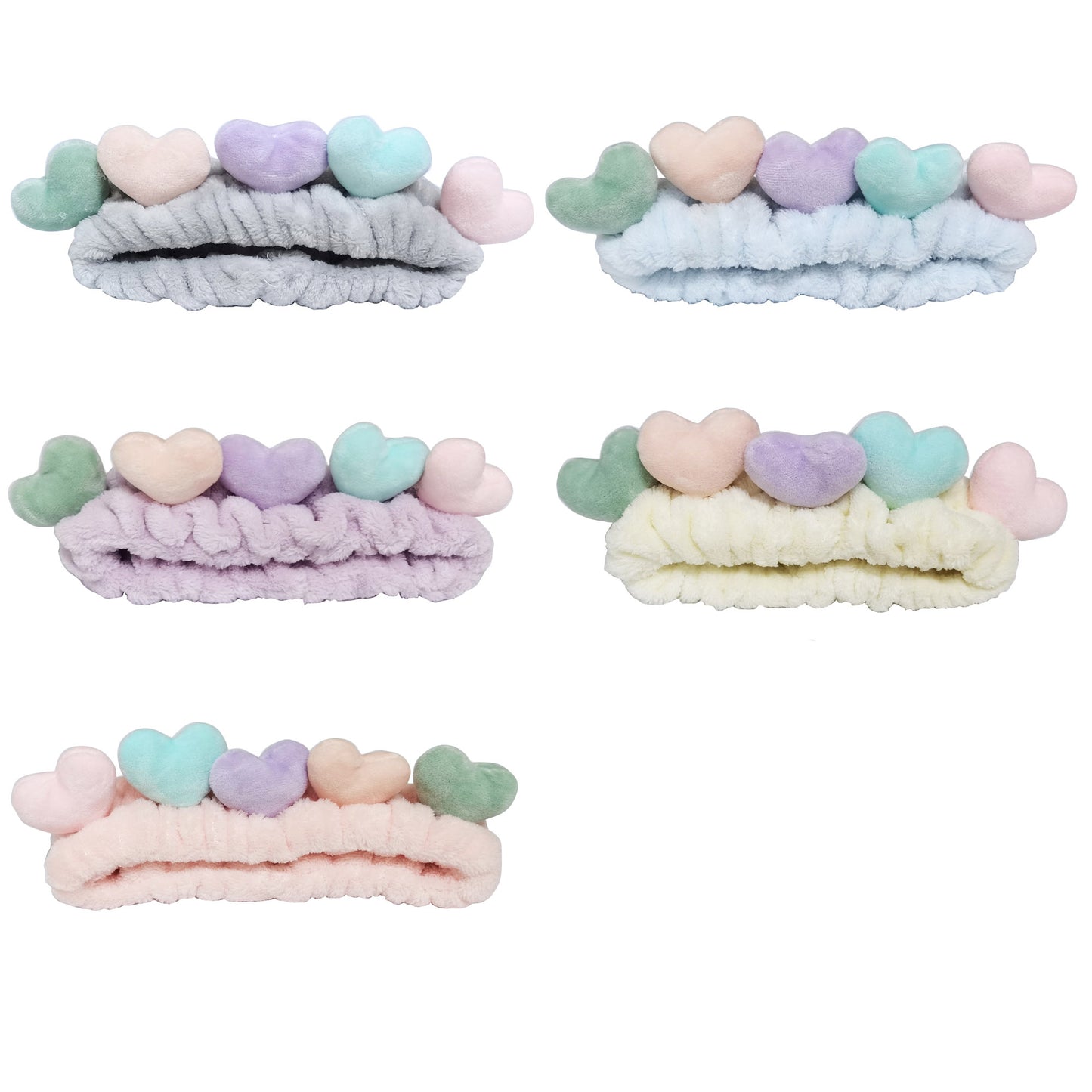 CUTE SMALL HEART SPA HEADWRAP HB3314-50 (12PC)