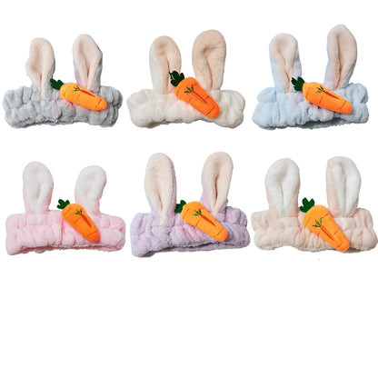 CUTE BUNNY EAR CARROT SPA HEADWRAP HW3314-62 (12PC)