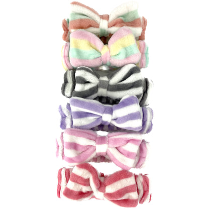 CUTE STRIPE PATTERN RIBBON SPA HEADWRAP HW0315-20 (12PC)