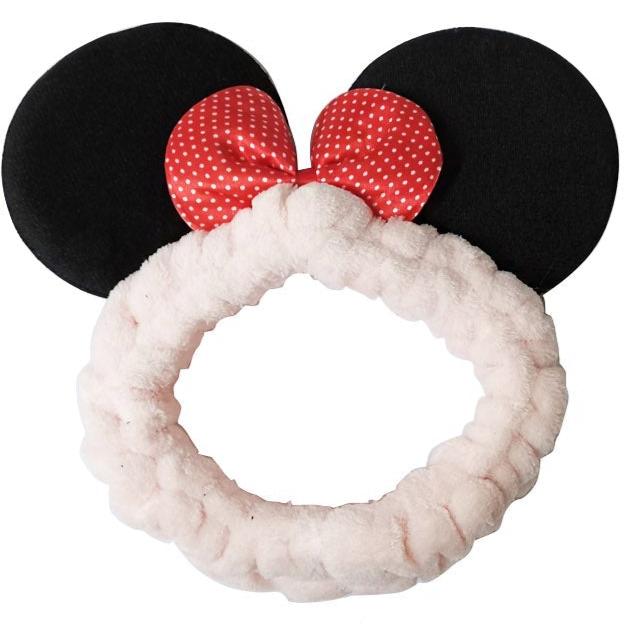 CUTE MOUSE EAR RIBBON SPA HEADWRAP HW3702-14 (12PC)