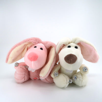 FUNNY BIG TOOTH RABBIT PLUSH KEY CHAIN KC1123-30 (12PC)